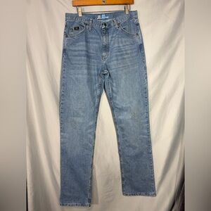 Wrangler 20x Cool Vantage 01  Competition Bootcut Blue Jeans Sz 32x36 Light Wash